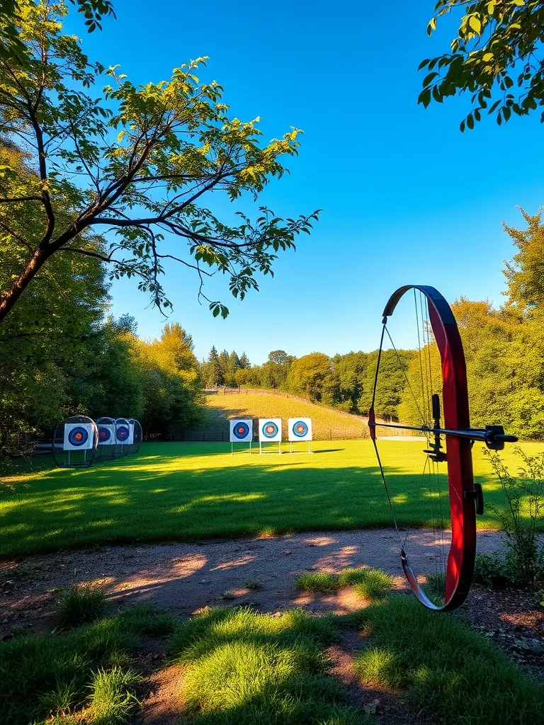 A photograph of the location where ATSK's ball-trap events are held, showcasing the natural beauty and suitability of the site for shooting activities.